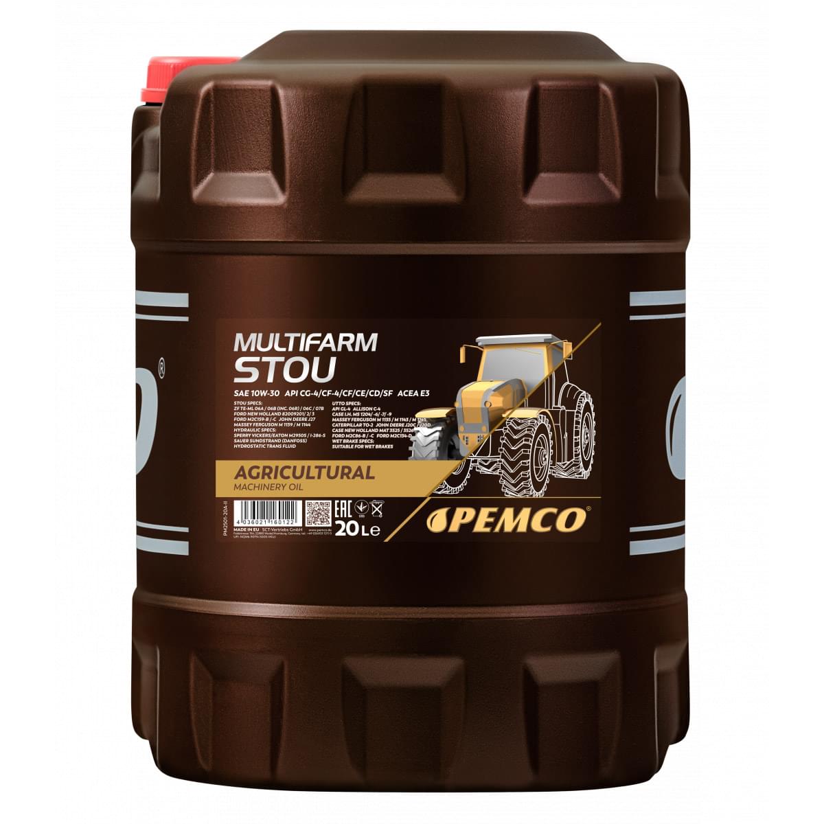 Λάδι Τρακτέρ Pemco Multifarm Stou 10w-30 20lt - Amortiseronline Λάδι Τρακτέρ pemco multifarm stou 10w-30 20lt -