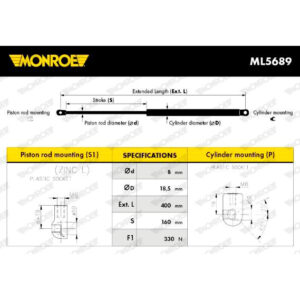 Αμορτισέρ Καπό Monroe ML5689 για Bmw 3 (E90,E91,E92,E93) 2004-2012