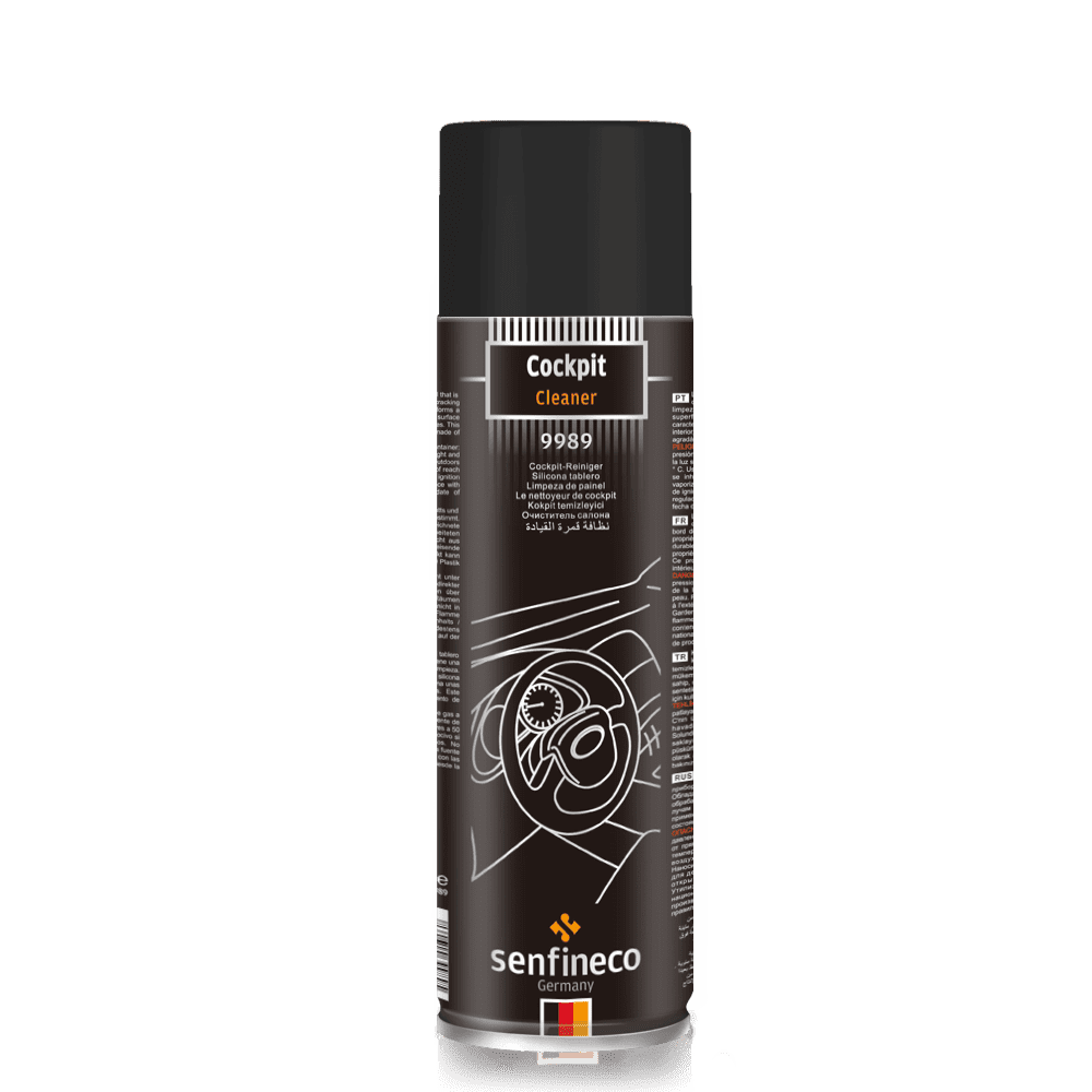 Γυαλιστικό Ταμπλό Senfineco Cockpit Cleaner 650ml - Amortiseronline Γυαλιστικό Ταμπλό senfineco cockpit cleaner 650ml - Το senfineco cockpit cleaner είναι ένα ειδικό καθαριστικό προϊόν σχεδιασμένο για τον καθαρισμό και τη φροντίδα του εσωτερικού των οχημάτων, με έμφαση στην επιφάνεια του ταμπλό και άλλες πλαστικές επιφάνειες. Αυτό το καθαριστικό απομακρύνει σκόνη, λεκέδες και βρωμιά, προσφέροντας παράλληλα προστασία από την ηλιακή ακτινοβολία και τη γήρανση των υλικών. Το **cockpit cleaner** αφήνει μια ευχάριστη αίσθηση καθαριότητας και λάμψης χωρίς να αφήνει λιπαρά υπολείμματα. Είναι ιδανικό για καθημερινή χρήση, διατηρώντας το εσωτερικό του οχήματος σε άριστη κατάσταση.