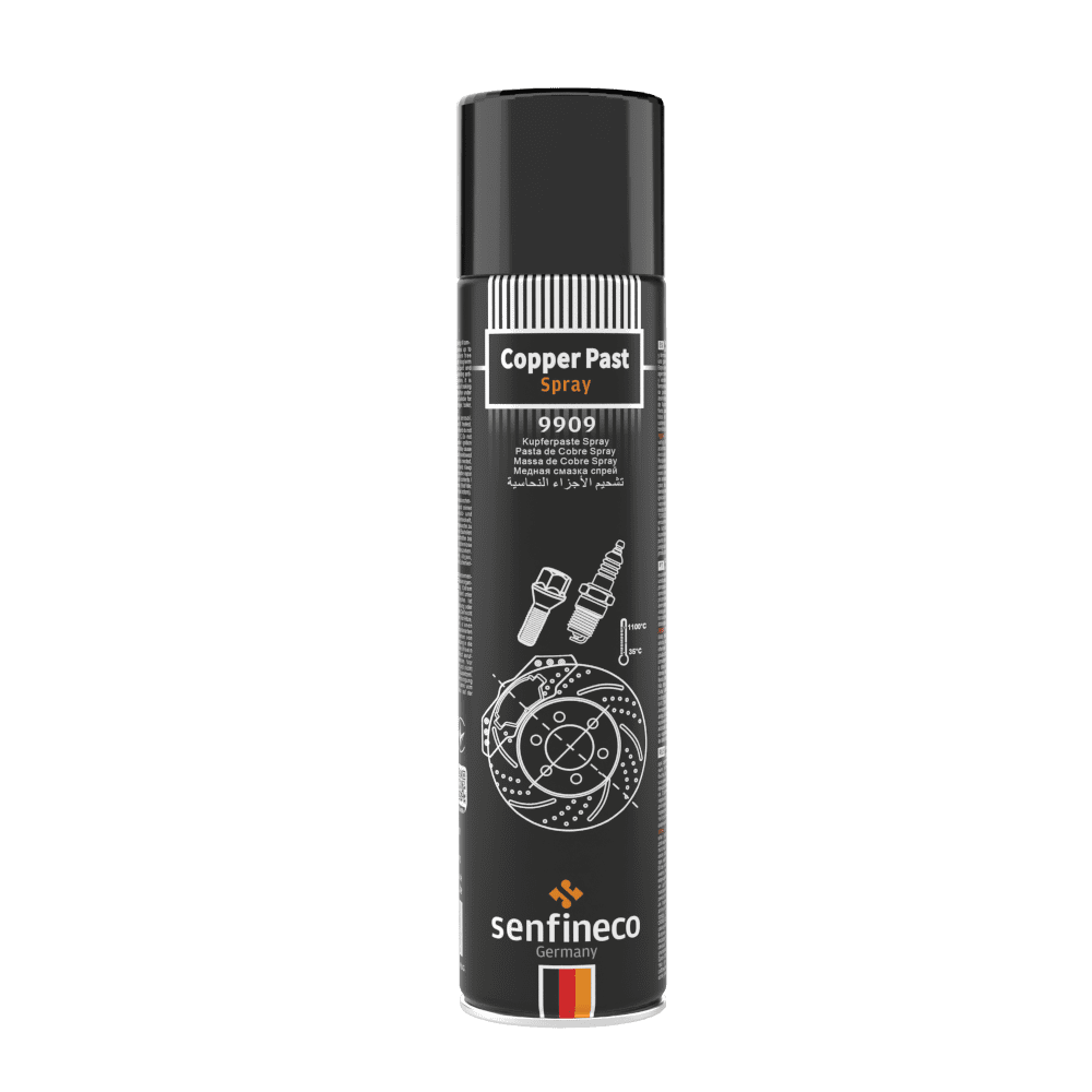 Σπρέι Χαλκού Senfineco Copper Paste Spray 400ml - Amortiseronline Σπρέι Χαλκού senfineco copper paste spray 400ml - Το senfineco copper past spray είναι ένα ειδικό προϊόν λιπαντικού και προστατευτικού, σχεδιασμένο για τη χρήση σε μεταλλικές επιφάνειες και συνδέσεις. Περιέχει σωματίδια χαλκού που προσφέρουν εξαιρετική προστασία από τη διάβρωση, την οξείδωση και τη φθορά σε υψηλές θερμοκρασίες. Η χρήση του copper past spray διευκολύνει τη συναρμολόγηση και την αποσυναρμολόγηση μεταλλικών μερών, ενώ μειώνει την τριβή και την κόλληση, αποτρέποντας έτσι τις ζημιές κατά τη διάρκεια της διαδικασίας. Είναι ιδανικό για εφαρμογές σε συστήματα εξάτμισης, φρένα, καπάκια βαλβίδων και άλλες επιφάνειες που απαιτούν ανθεκτικότητα και προστασία.