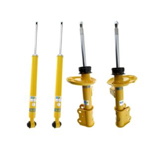 Τέσσερα αμορτισέρ Bilstein B6, σχεδιασμένα για βελτιωμένη απόδοση και αντοχή. Ιδανικά για απαιτητικούς οδηγούς που αναζητούν αυξημένη σταθερότητα και έλεγχο σε κάθε συνθήκη οδήγησης.