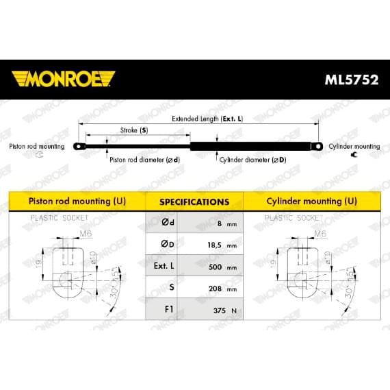 Αμορτισέρ Μπαγκάζ Monroe Ml5752 για Vw Eos (1f7- 1f8) 3.06 – 8.15 - Amortiseronline - Amortiseronline Αμορτισέρ Μπαγκάζ monroe ml5752 για vw eos (1f7- 1f8) 3. 06 – 8. 15 - amortiseronline -
