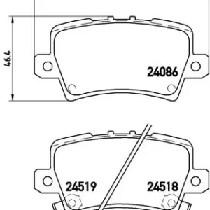 Σετ τακάκια, Δισκόφρενα Brembo P 28 038 για HONDA