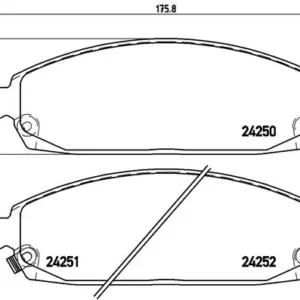 Σετ τακάκια, Δισκόφρενα Brembo P 37 010 για Jeep