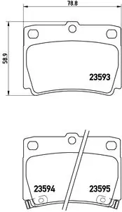 Σετ τακάκια, Δισκόφρενα Brembo P 54 026 για Mitsubishi