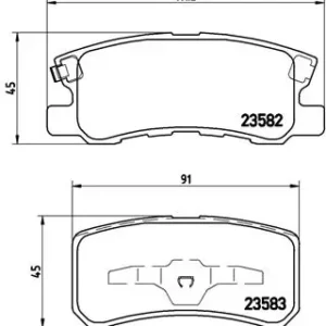 Σετ τακάκια, Δισκόφρενα Brembo P 54 031 για Citroen, Fiat, Hyundai, Jeep, Lancia, Peugeot, Dodge, Mitsubishi