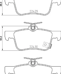 Σετ τακάκια, Δισκόφρενα Brembo P 28 089 για HONDA
