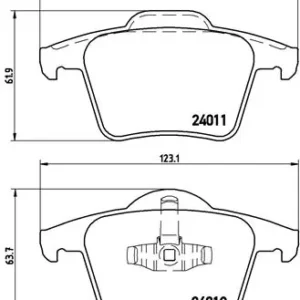 Σετ τακάκια, Δισκόφρενα Brembo P 86 019 για Volvo