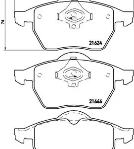 Σετ τακάκια, Δισκόφρενα Brembo P 85 036 Audi, VW