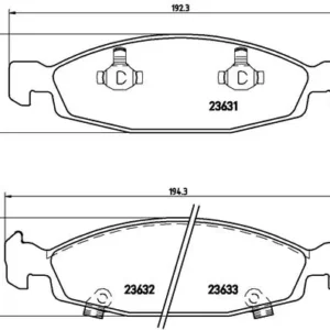 Σετ τακάκια, Δισκόφρενα Brembo P 37 005 για Jeep