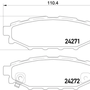 Σετ τακάκια, Δισκόφρενα Brembo P 78 020