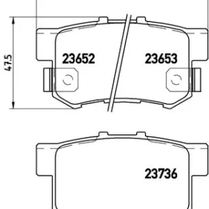 Σετ τακάκια, Δισκόφρενα Brembo P 28 039 για HONDA