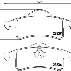 Σετ τακάκια, Δισκόφρενα Brembo P 37 006 για Jeep