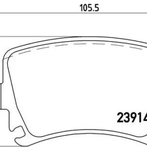 Σετ τακάκια, Δισκόφρενα Brembo P 85 073 για Audi, Seat, Skoda, VW