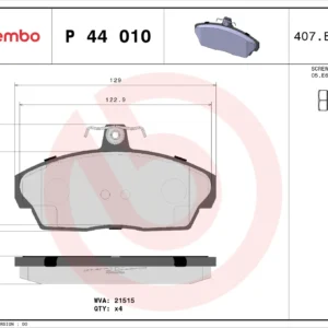 Σετ τακάκια, Δισκόφρενα Brembo P 44 010 για Land Rover