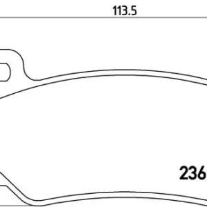 Σετ τακάκια, Δισκόφρενα Brembo P 52 018 για MG, Caterham