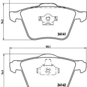 Σετ τακάκια, Δισκόφρενα Brembo P 86 018 για Volvo