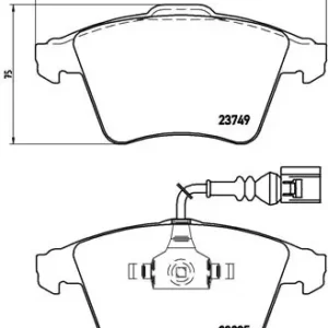 Σετ τακάκια, Δισκόφρενα Brembo P 85 090  για VW
