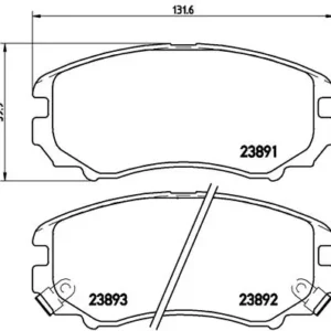 Σετ τακάκια, Δισκόφρενα Brembo P 30 018 για Hyundai, Kia