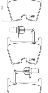 Σετ τακάκια, Δισκόφρενα Brembo P 85 078  για Audi, VW