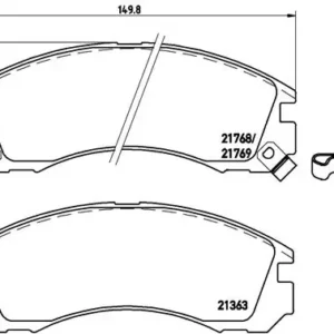 Σετ τακάκια, Δισκόφρενα Brembo P 54 017 για Citroen, Peugeot, Mitsubishi