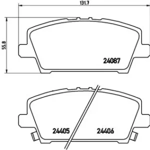 Σετ τακάκια, Δισκόφρενα Brembo P 28 037 για HONDA