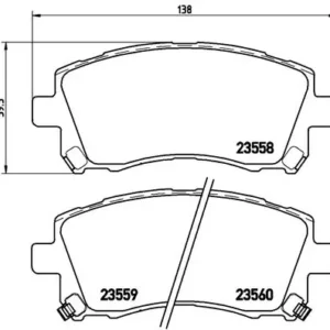 Σετ τακάκια, Δισκόφρενα Brembo P 78 010