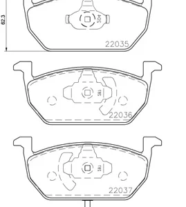Σετ τακάκια, Δισκόφρενα Brembo P 85 137 για Audi, Seat, Skoda, VW