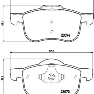 Σετ τακάκια, Δισκόφρενα Brembo P 86 016 για Volvo
