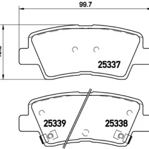Σετ τακάκια, Δισκόφρενα Brembo P 30 067 για Hyundai, Kia, Ssangyong