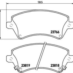 Σετ τακάκια, Δισκόφρενα Brembo P 83 064