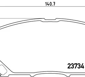 Σετ τακάκια, Δισκόφρενα Brembo P 83 067 Lexus, Toyota