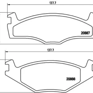 Σετ τακάκια, Δισκόφρενα Brembo P 85 005 Seat, VW