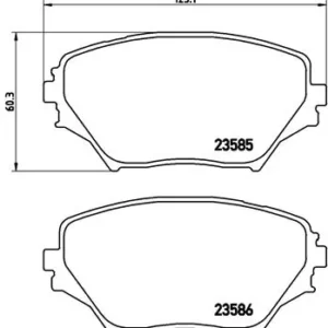 Σετ τακάκια, Δισκόφρενα Brembo P 83 055