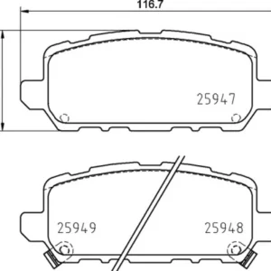 Σετ τακάκια, Δισκόφρενα Brembo P 28 090 για HONDA