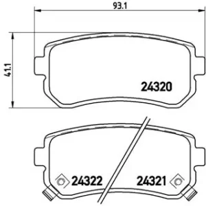 Σετ τακάκια, Δισκόφρενα Brembo P 30 025 για Hyundai, Kia