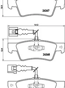 Σετ τακάκια, Δισκόφρενα Brembo P 85 068 VW