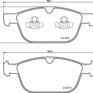 Σετ τακάκια, Δισκόφρενα Brembo P 86 023 για Volvo