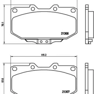 Σετ τακάκια, Δισκόφρενα Brembo P 56 025 για Nissan, Toyota, Subaru