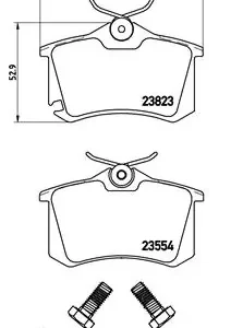 Σετ τακάκια, Δισκόφρενα Brembo P 85 066 για Audi, Seat, Skoda, VW