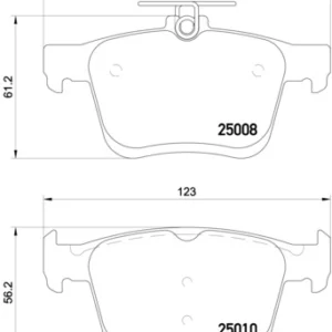 Σετ τακάκια, Δισκόφρενα Brembo P 85 125 για Audi, MG, Seat, Skoda, VW
