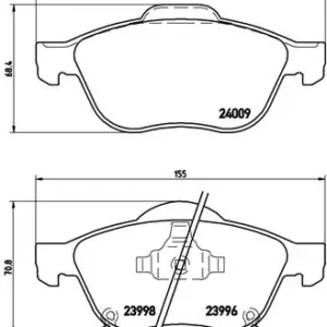 Σετ τακάκια, Δισκόφρενα Brembo P 83 043