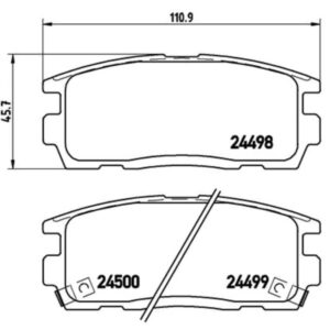 Σετ τακάκια, Δισκόφρενα Brembo P 10 004