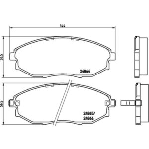 Σετ τακάκια, Δισκόφρενα Brembo P 10 007