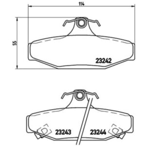 Σετ τακάκια, Δισκόφρενα Brembo P 15 004