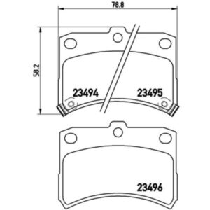 Σετ τακάκια, Δισκόφρενα Brembo P 16 009