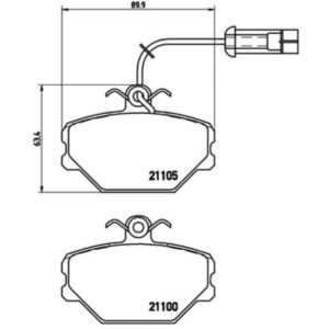 Σετ τακάκια, Δισκόφρενα Brembo P 23 044