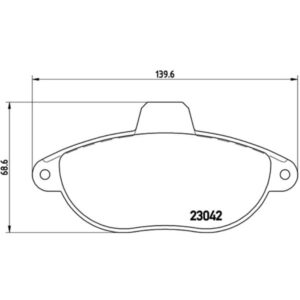Σετ τακάκια, Δισκόφρενα Brembo P 23 072