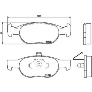 Σετ τακάκια, Δισκόφρενα Brembo P 23 073