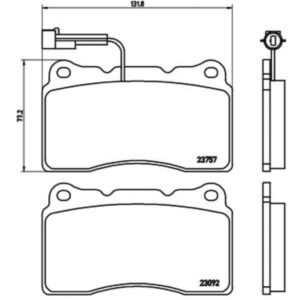 Σετ τακάκια, Δισκόφρενα Brembo P 23 115